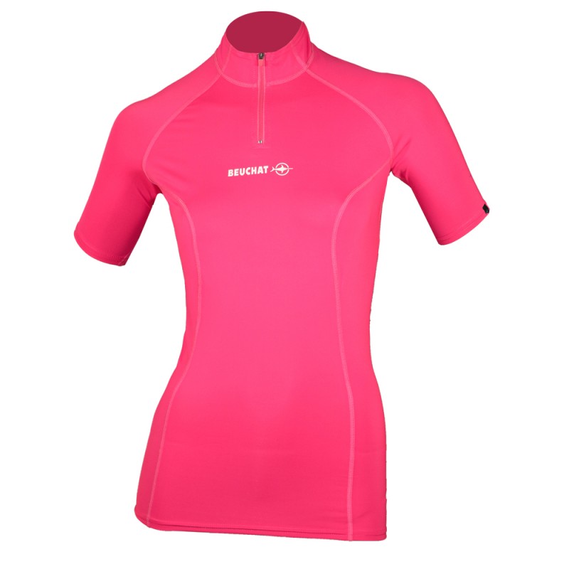 WOMAN ATOLL RASHGUARD LYCRA (UPF 50+)- MANECA SCURTA - ROZ