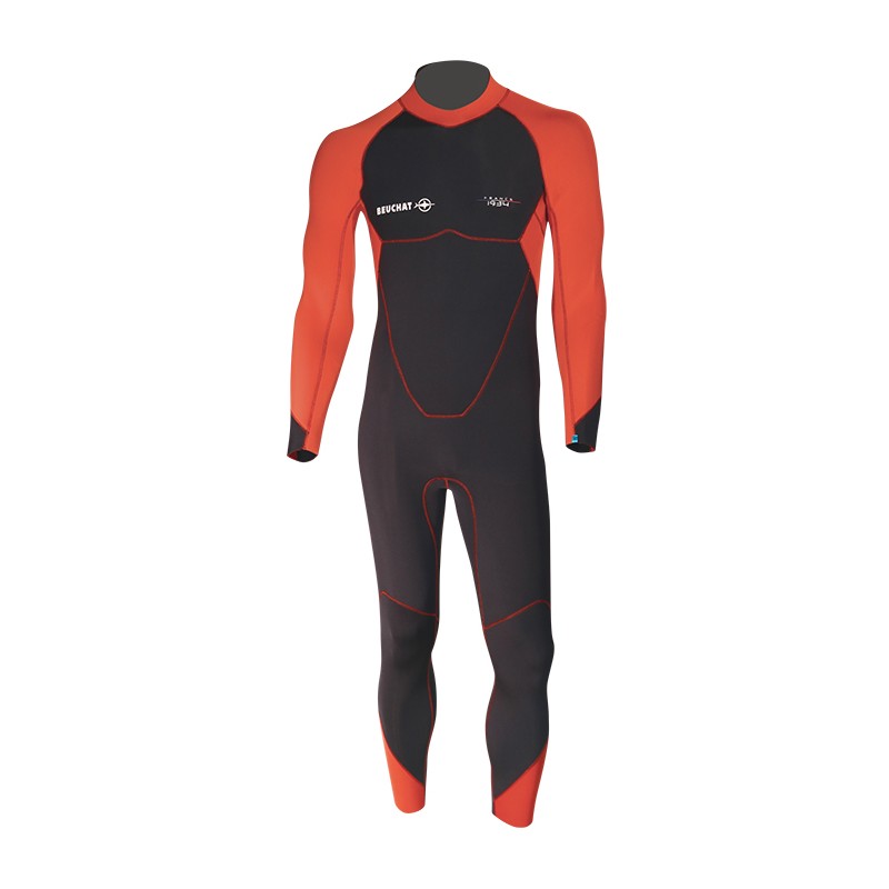 ATOLL MAN 3 MM COSTUM INTREG DIN NEOPREN BACK-ZIP - ROSU CARAMIZIU